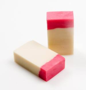 White and Pink Handmade Soap