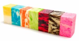 Variedad de Pastillas de Jabón Artesano veteadas