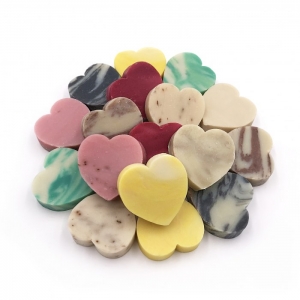 Variedad de Jabones Artesanos en forma de corazón