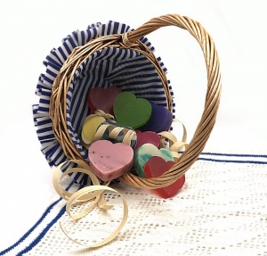 Variedad de Jabones Artesanos en forma de corazón